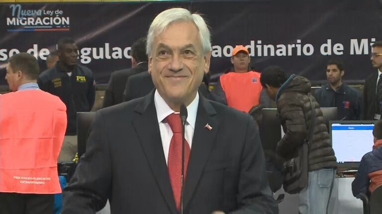 Presidente Piñera ofreció un discurso a migrantes en el Estadio Víctor Jara