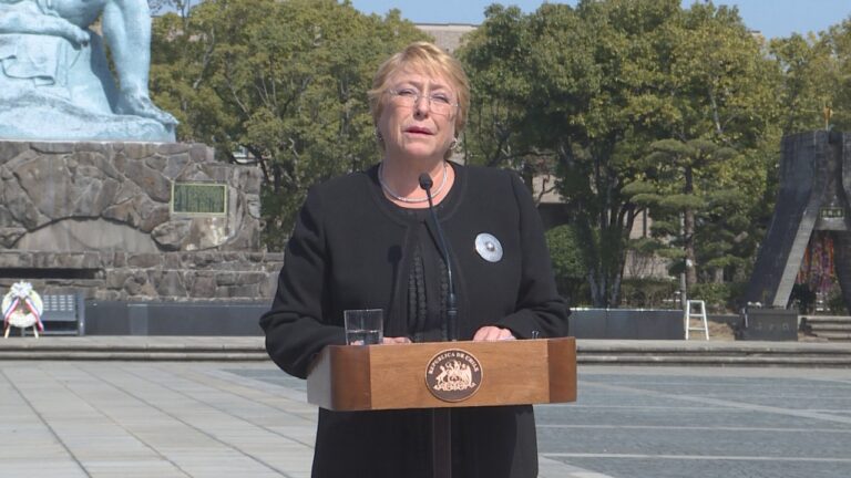 Presidenta Michelle Bachelet visitó Nagasaki en Japón y rechazó los ensayos nucleares de Corea del Norte