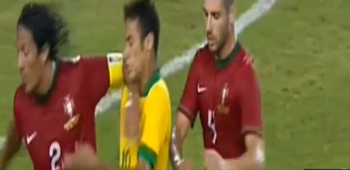 El brutal golpe que recibió Neymar contra Portugal