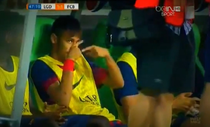 El ansioso gesto de Neymar para debutar por el Barcelona