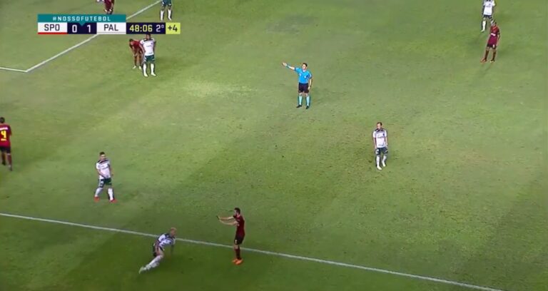 Jugador de Palmeiras hizo el ridículo mundial con la peor simulación de 2018