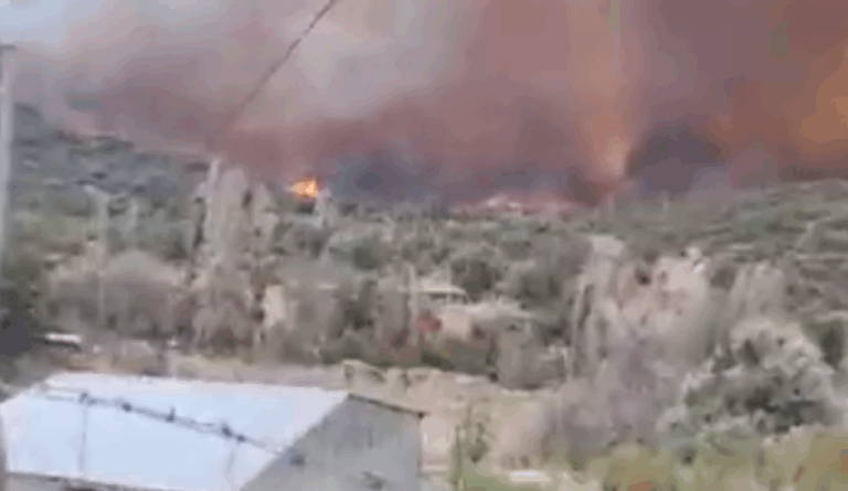 Onemi decretó Alerta Roja en las zonas afectadas por el incendio forestal en Til-Til