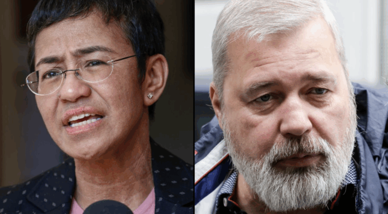 Los periodistas Maria Ressa y Dmitry Muratov obtuvieron el Premio Nobel de la Paz 2021