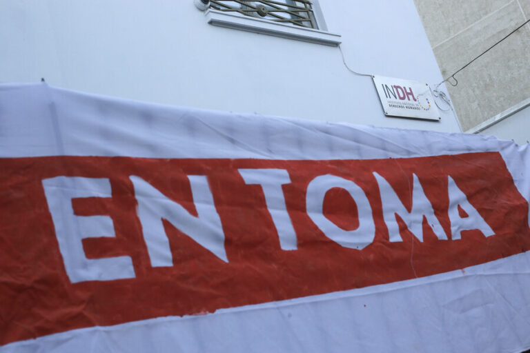 Toma del INDH alegó 