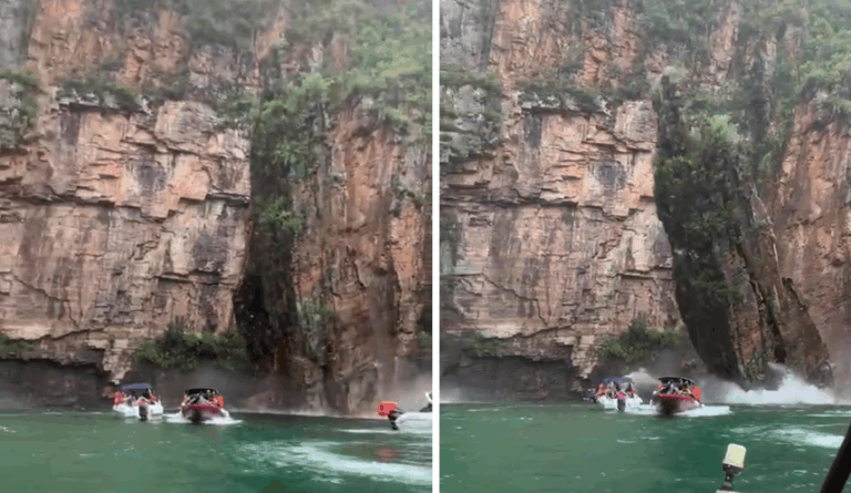 Al menos siete personas fallecieron tras desprendimiento de rocas sobre lanchas turísticas en el lago Furnas en Brasil