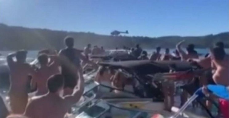 Fiestas en lanchas en el lago Villarrica preocupan a las autoridades: DGAC investigará sobrevuelo de helicóptero