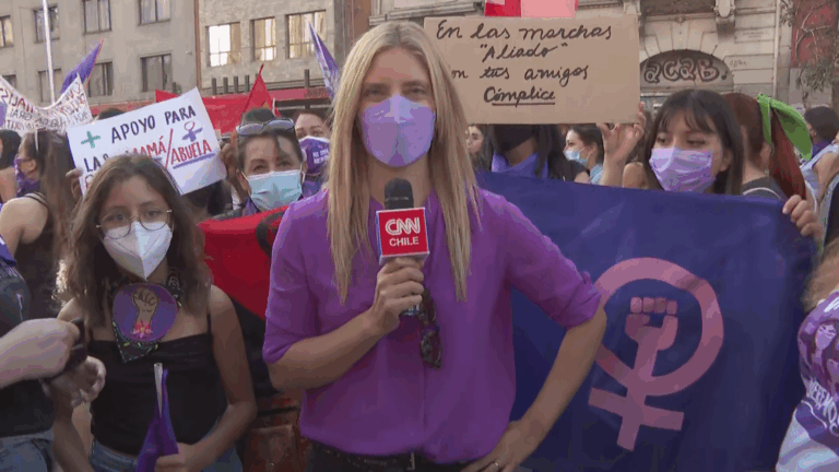 Mónica Rincón y su mensaje desde la marcha 8M: 