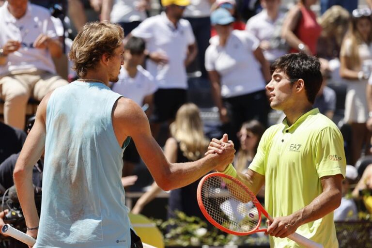 Garin no pudo contra el alemán Alexander Zverev y se despidió del Master 1000 de Roma