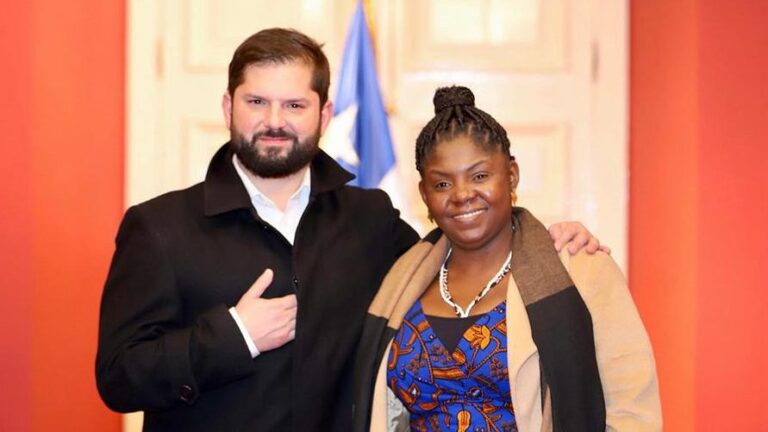 Presidente Boric recibió a la vicepresidenta electa de Colombia, Francia Márquez, en La Moneda