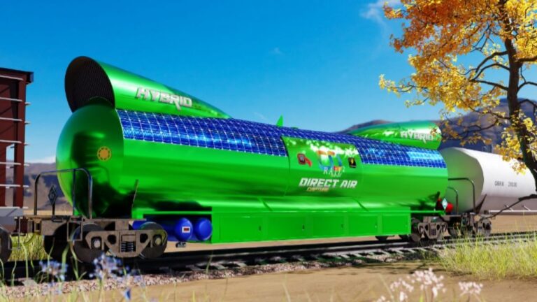 Tren CO2Rail: Cada vagón captura carbono del aire y combate el cambio climático