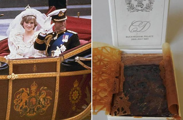 Es la tercera vez: Subastan trozo de pastel de bodas de Lady Di y el rey Carlos III hecho hace más de 30 años