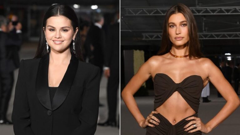 Hailey Bieber y Selena Gomez sorprenden al posar juntas durante una gala