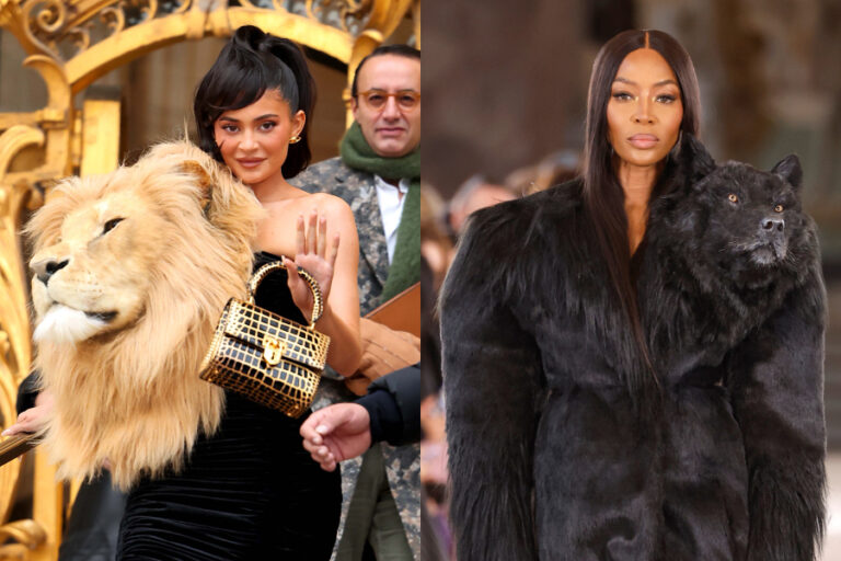 Desfile de Schiaparelli: Kylie Jenner impactó al usar vestido con una cabeza de león a tamaño real