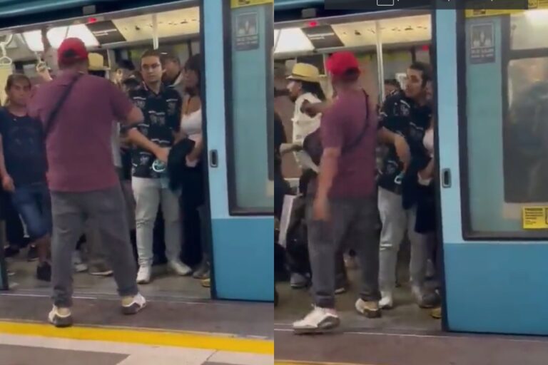 Hombre amenazó a pasajeros del Metro de Santiago con arma de fogueo
