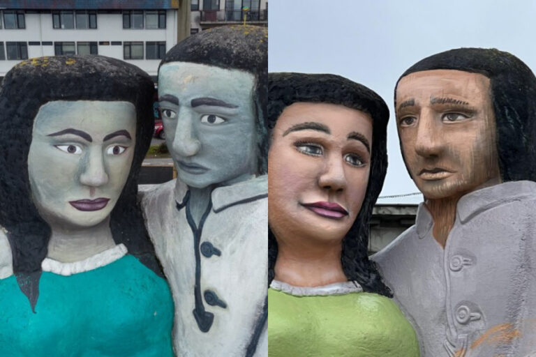 Escultor de “Sentados Frente al Mar” molesto por modificación de su obra: 