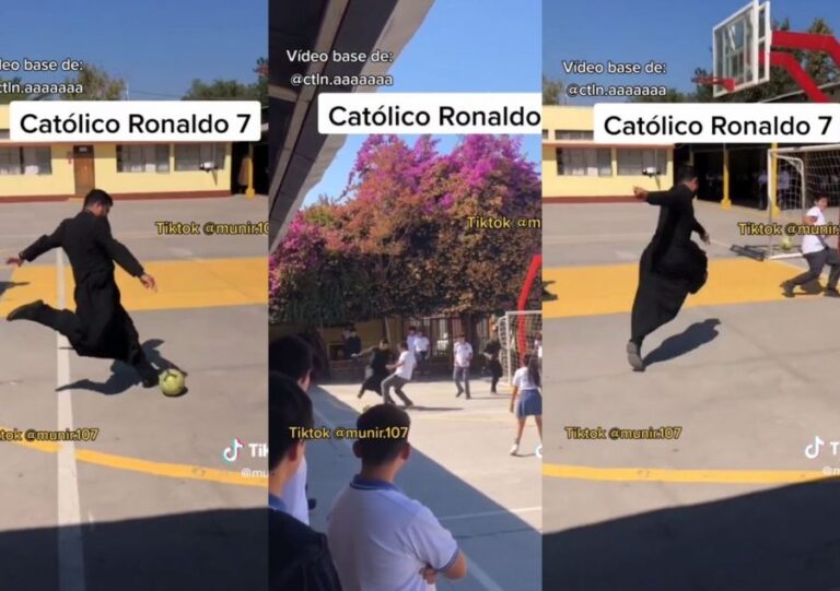Cura se hace viral en TikTok por “maradoniano” golazo durante partido con alumnos