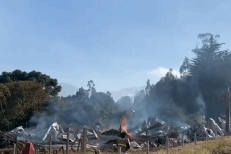 Biobío: Ataque incendiario en Lanalhue dejó dos cabañas destruidas