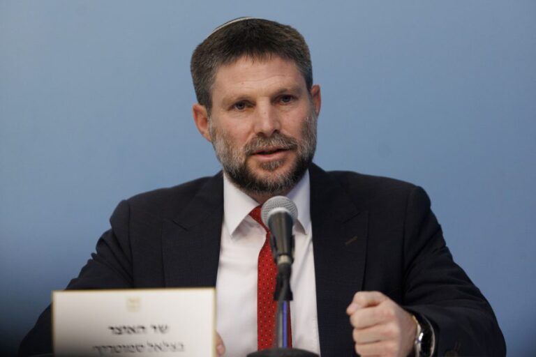 Ministro de Finanzas de Israel, Bezalel Smotrich: 