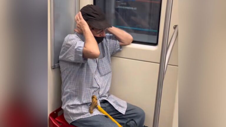 Viral reabre debate por músicos en el Metro: Video muestra a adulto mayor tapándose los oídos al interior de un tren