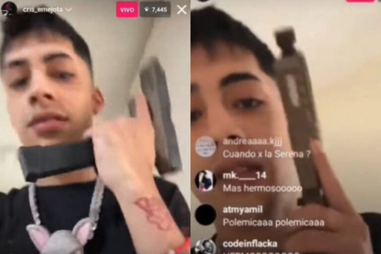 Investigación de PDI confirmó que arma utilizada de Cris MJ en transmisión en vivo era falsa