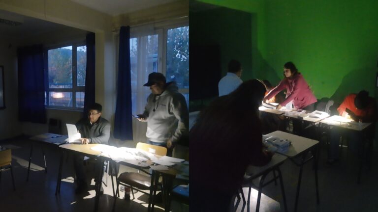 Corte de luz en Lonquimay y Curacautín dificulta conteo de votos
