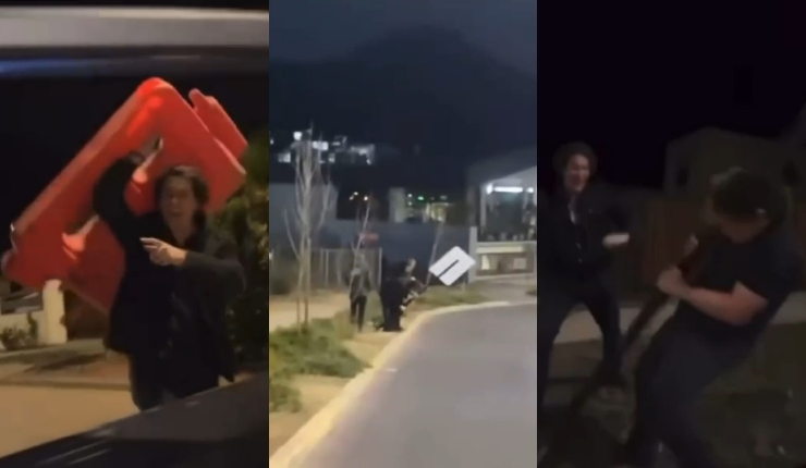 Sujetos se grabaron destrozando y robando señaléticas de tránsito en Lo Barnechea: Municipio anuncia querella