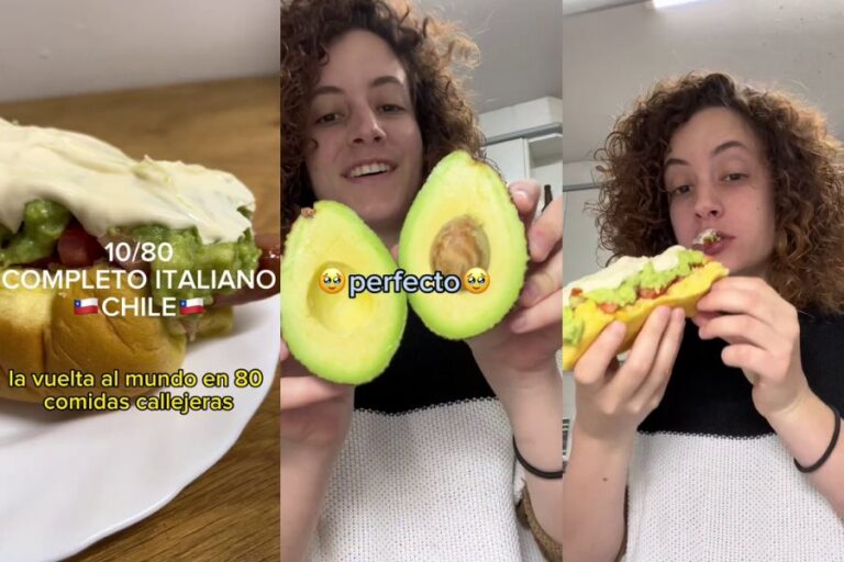 Tiktoker española llama la atención de los chilenos al preparar un completo: 