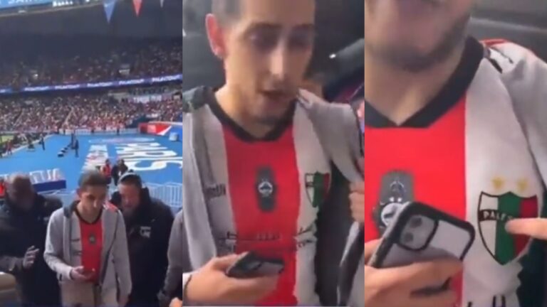 Hincha que vestía camiseta de Palestino fue expulsado del estadio del PSG