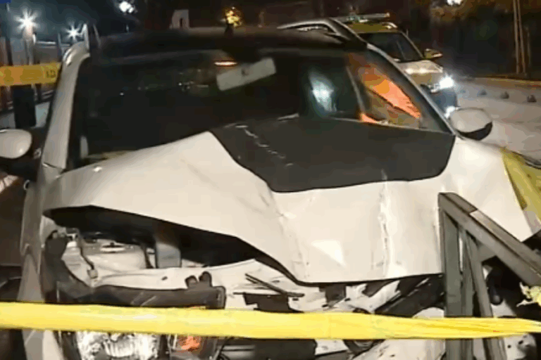 Conductor ebrio chocó contra reja a pasos de un colegio en Providencia