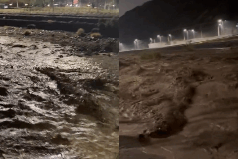 Realizan desvío en Ruta 68: Videos muestran aumento del caudal del río Mapocho