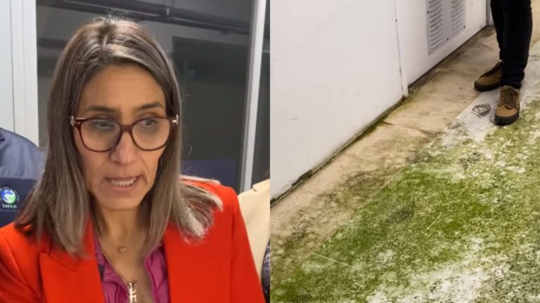“Tráeme un paño y te lo limpio”: Diputada Olivera expresó su molestia tras encontrar hongos en estadio de San Antonio