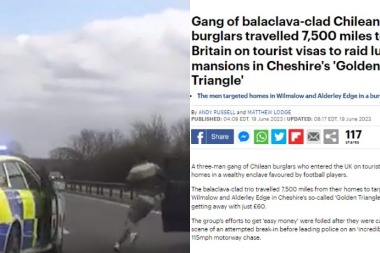 Así informaron los medios británicos sobre los chilenos que intentaron robar un lujoso barrio de Reino Unido