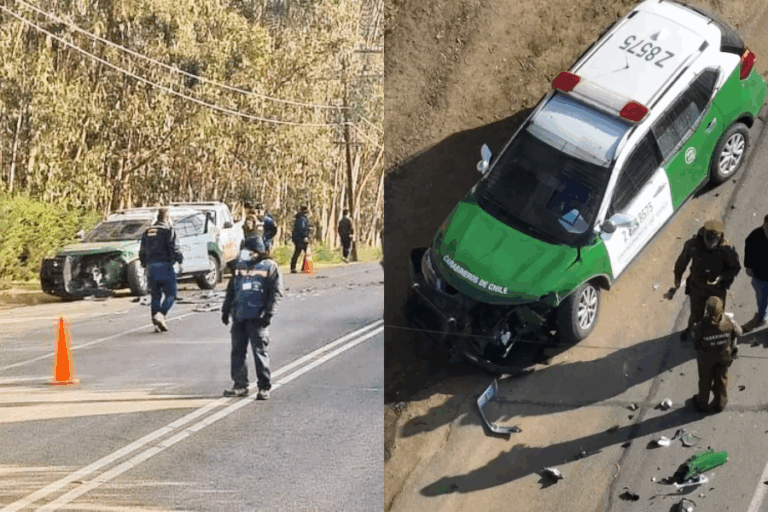Patrulla de Carabineros chocó con vehículo particular durante persecución en El Tabo