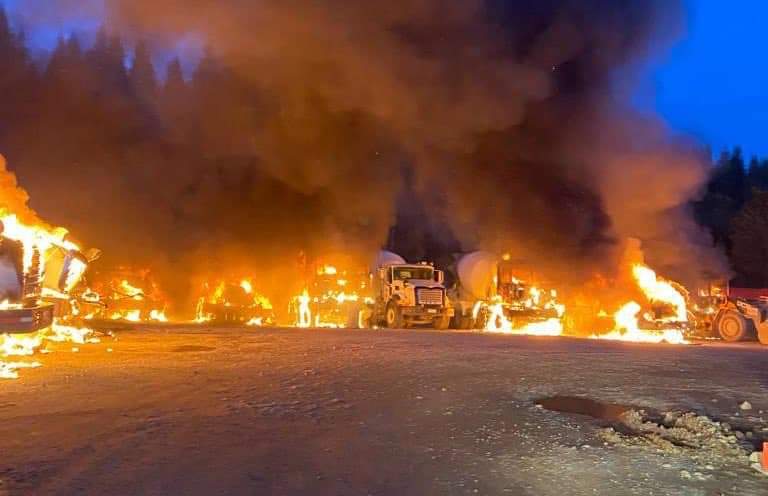 Registran ataque incendiario en construcción de nuevo parque eólico en la Región de Los Ríos