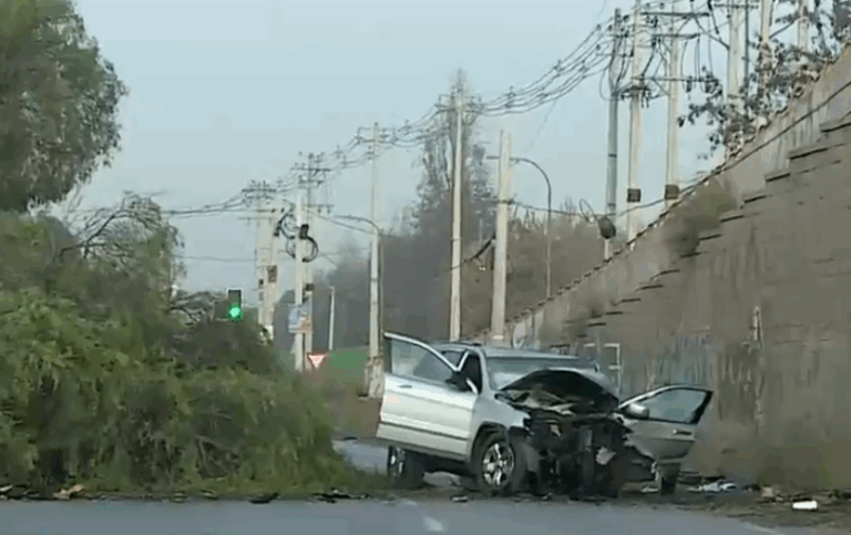 Violento choque en Maipú: Conductor murió tras impactar contra un árbol en Camino a Melipilla