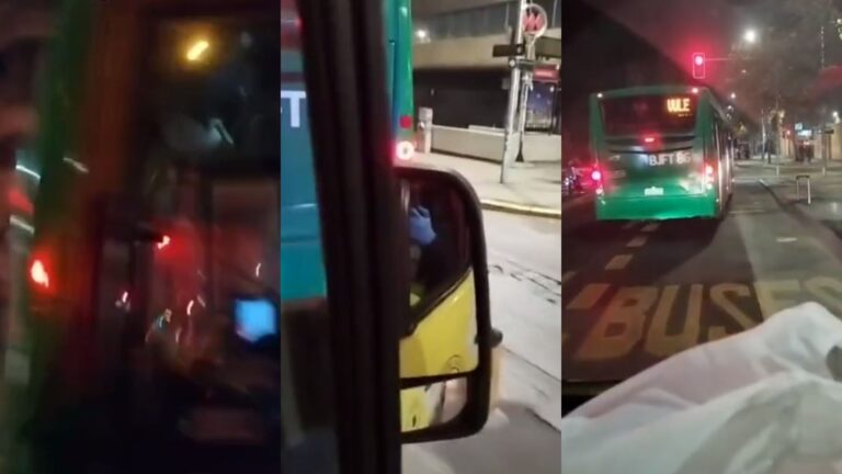 Video capta el momento exacto en que un bus del Transantiago choca a una ambulancia: Se dirigían a una emergencia
