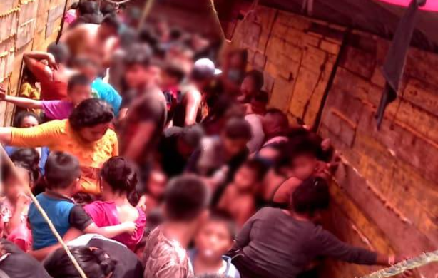 México: Rescatan a más de 300 migrantes que estaban hacinados en dos camiones de carga