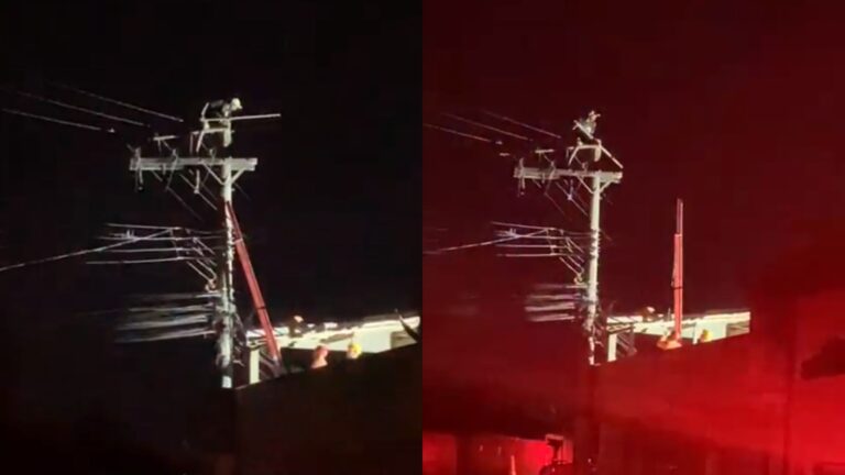 Brasil: Hombre se subió a un poste para escapar de la policía y dejó a más de 300 vecinos sin luz