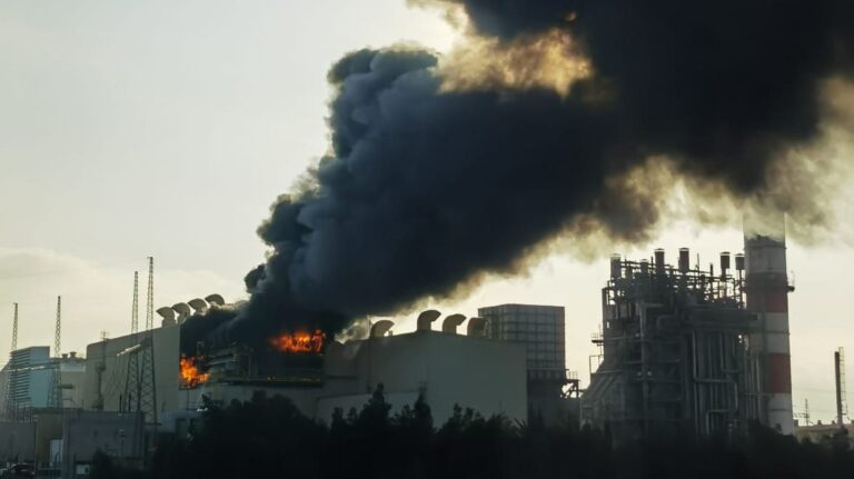 Incendio afecta empresa termoeléctrica en Quillota: Bomberos ya trabaja en el lugar