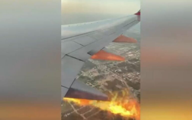 Estados Unidos: Motor de avión se incendió poco después de despegar en Houston