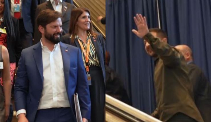 El casual encuentro entre Gabriel Boric y Volodymyr Zelensky en la ONU