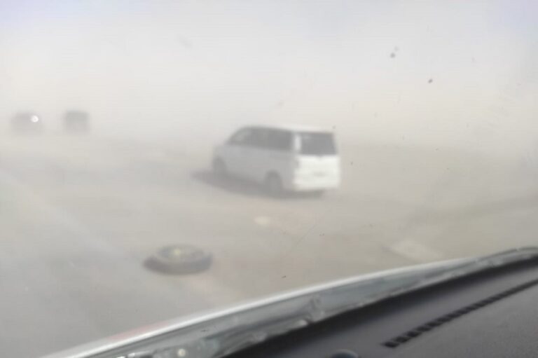 Tormenta de arena provocó accidentes de tránsito en la Región de Tarapacá