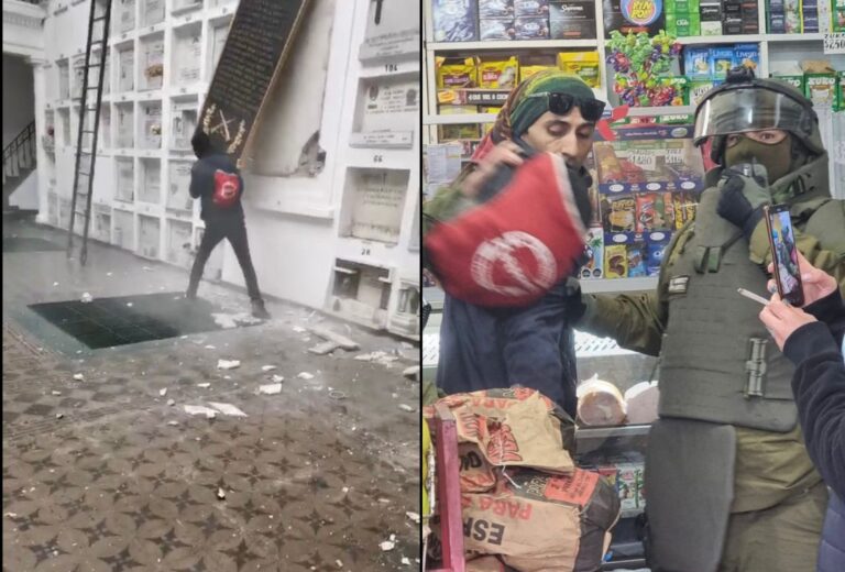Ataque a mausoleo de Carabineros: Detienen a dos personas por los desmanes