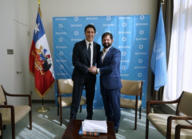 Presidente Boric se reunió con Justin Trudeau en Nueva York: “Contamos con un aliado al otro extremo del continente”