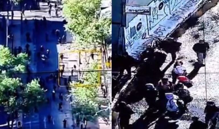 Desconocidos intentan ingresar a construcción de Metro en Plaza Baquedano en protestas por estallido social