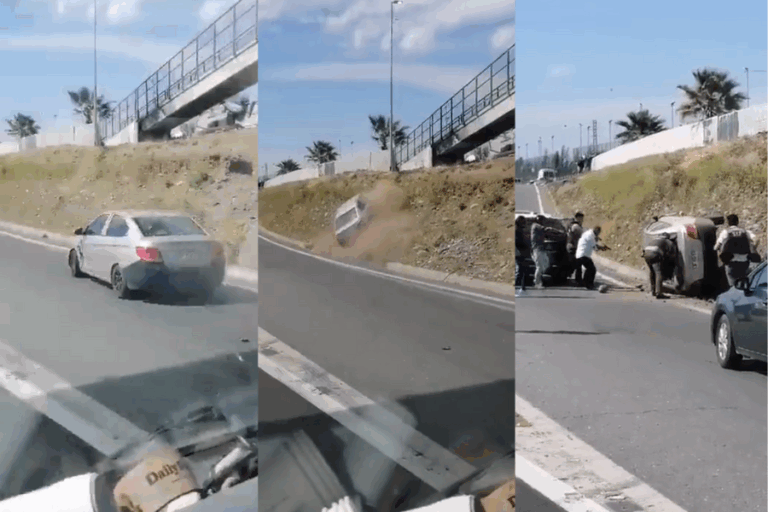 A tiros y con auto volcado: Intensa persecución grabada en Puente Alto deja dos detenidos
