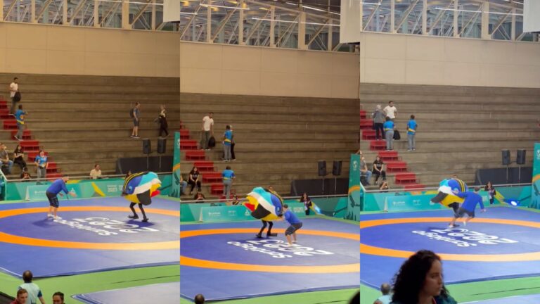 ¡Vamos Fiu! Viralizan divertido triunfo de la mascota de Santiago 2023 en entrenamientos