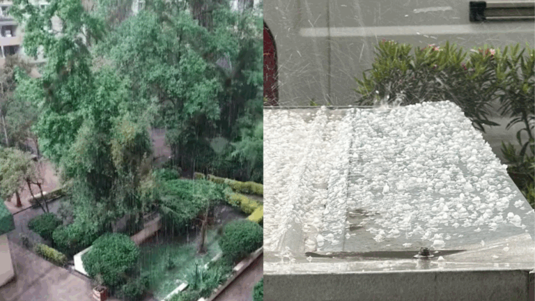 Truenos, relámpagos y granizos: Los registros de la tormenta eléctrica en sectores de la Región Metropolitana