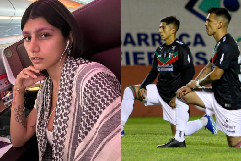 Mia Khalifa aplaudió gesto de Palestino en el Campeonato Nacional: También recordó labor de socorristas chilenos en el Líbano