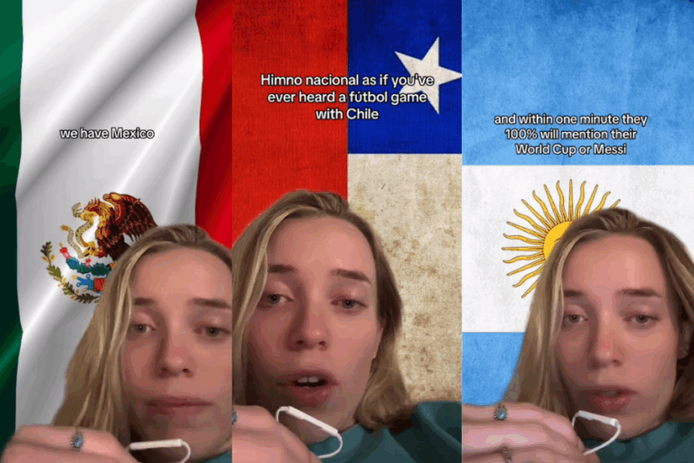 Por cantar el himno completo: Tiktoker de EE.UU. posiciona a Chile como uno de los países que más se creen protagonistas
